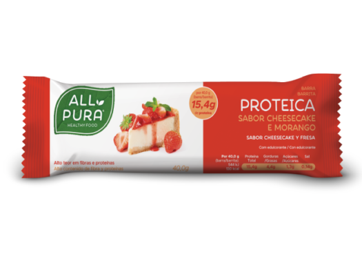 ALLPURA Barra Proteica Cheesecake Morango 40g